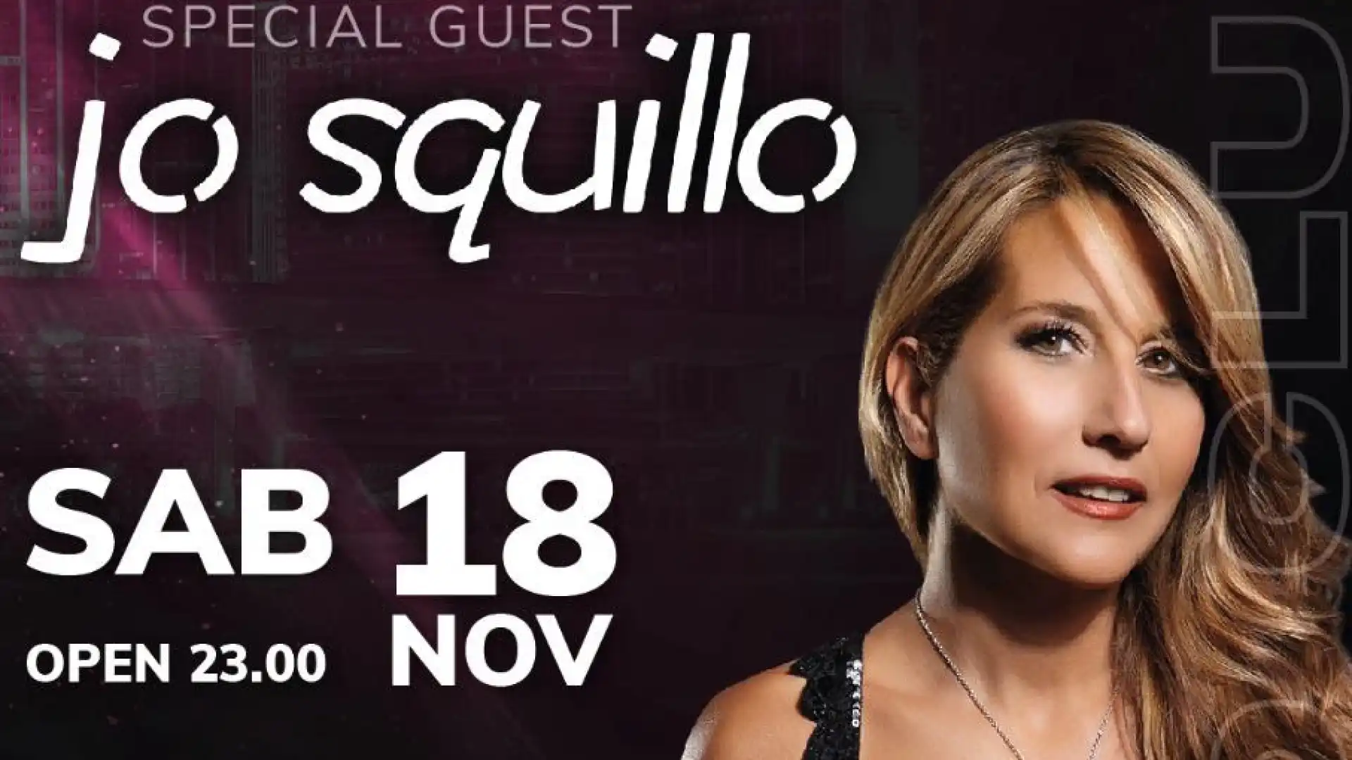 Onenight over 30 alla Strada Disco Club. La notte si accende con la special guest Jo Squillo. Evento da non perdere sabato 18 novembre.